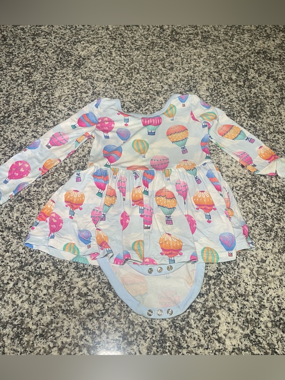 Play little sleepies 18-24 mo longsleeve bodysuit dress hot air balloon bamboo